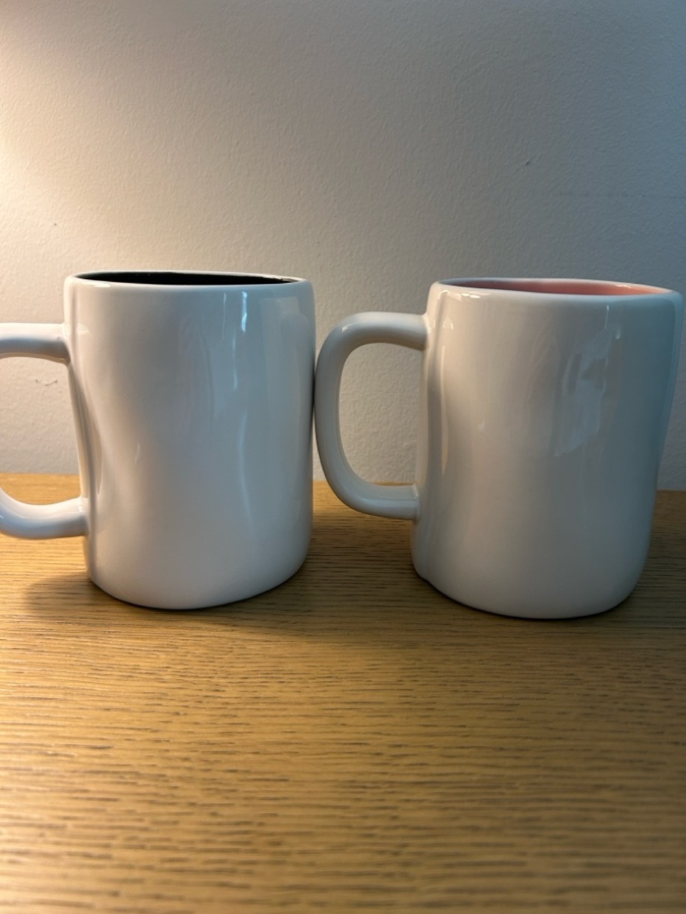 Rae Dunn 2 Ceramic Mugs Born to Teach & Be You (Black & Pink Interiors) - Picture 5 of 5